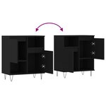 vidaXL Buffet Noir 60x35x70 cm Bois d'ingénierie