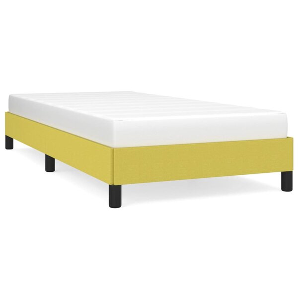 vidaXL Cadre de lit Vert 100 x 200 cm Tissu