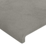 vidaXL Tête de lit à LED Gris clair 144x5x78/88 cm Velours
