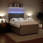 vidaXL Sommier à lattes de lit et matelas Gris clair 160x200cm Velours