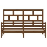 vidaXL Cadre de lit sans matelas marron miel bois massif 200x200 cm