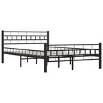 vidaXL Cadre de lit sans matelas noir acier 140x200 cm