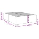 vidaXL Cadre de lit sans matelas bleu 140x190 cm tissu