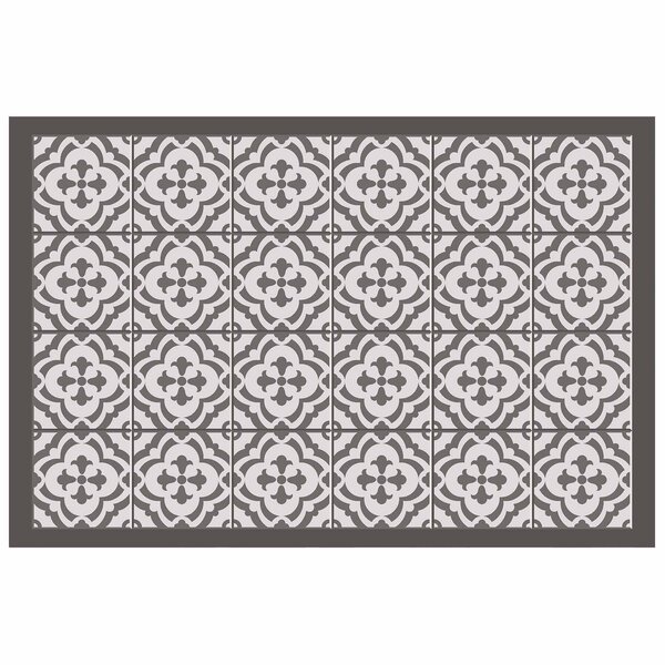 Tapis Rectangle 50x75 cm Vinyle Vittoria Taupe