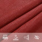 vidaXL Voile d'ombrage 160 g/m² Rouge 3x4 5 m PEHD