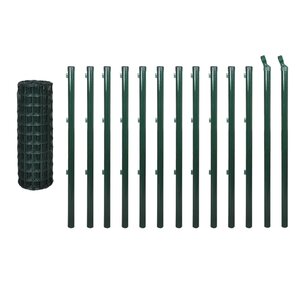 vidaXL Clôture Euro Acier 25 x 0 8 m Vert