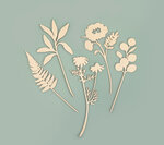 Fleurs en Bois 24 cm épaisseur 4 mm 10 pièces