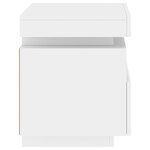 vidaXL Armoire de chevet avec lumières LED blanc 40x39x48 5 cm