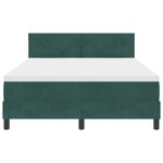 Lit à ressorts avec matelas vidaXL Vert foncé 140x190 cm Velours