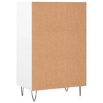 vidaXL Buffet haut blanc brillant 57x35x90 cm bois d'ingénierie