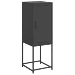 vidaXL Buffet haut noir 36x39x107 cm acier