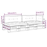 vidaXL Coussins de palette lot de 5 crème tissu