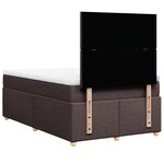 vidaXL Sommier à lattes de lit avec matelas Marron foncé 120x200 cm