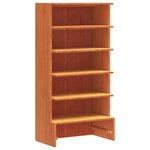 vidaXL Armoire à chaussures cire marron 52x30x104 cm bois pin massif