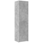 vidaXL Armoire de rangement mince gris béton 50x42 5x225 cm