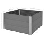 vidaXL Lit surélevé de jardin WPC 100x100x54 cm Gris