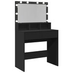 vidaXL Coiffeuse avec LED noir 80x41x134 5 cm