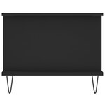 vidaXL Table basse noir 90x50x40 cm bois d'ingénierie