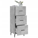 vidaXL Buffet Gris béton 34 5x34x90 cm Bois d'ingénierie