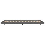 vidaXL Cadre de lit sans matelas gris 90x200 cm bois de pin massif