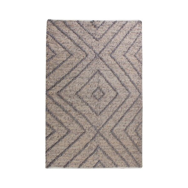 Tapis en jute grise worgan 90 x 60 cm