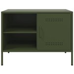 vidaXL Meuble TV vert olive 68x39x50 5 cm acier