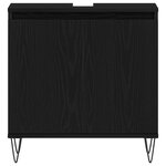 vidaXL Ensemble de meubles de salle de bain 3 pièces Chêne noir Bois d'ingénierie