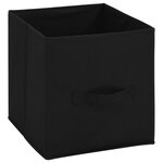 vidaXL Armoire de rangement avec 4 paniers tissu Noir 63x30x71cm Acier