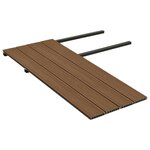 vidaXL Panneaux de terrasse et accessoires WPC Marron/gris 10 m² 4 m