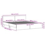 vidaXL Cadre de Lit avec Tête de Lit Chêne Noir 180x200 cm Bois Reconstitué