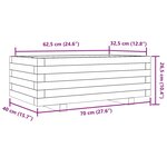 vidaXL Jardinière 70x40x26 5 cm bois de pin massif
