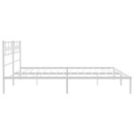 vidaXL Cadre de lit métal avec tête de lit blanc 183x213 cm