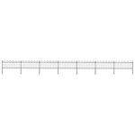 vidaXL Clôture de jardin avec dessus en cerceau Acier 11 9x0 8 m Noir