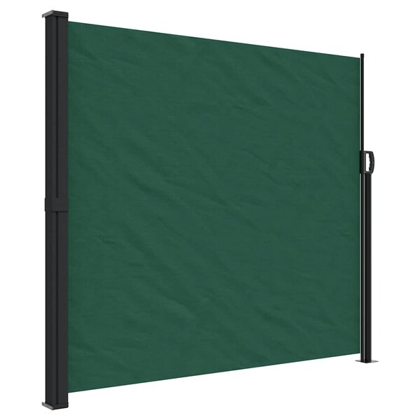 vidaXL Auvent latéral rétractable vert foncé 180x300 cm