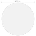 vidaXL Protecteur de table mat Ø 100 cm 2 mm PVC