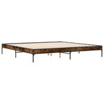 vidaXL Cadre de lit sans matelas chêne fumé 180x200 cm