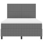 vidaXL Lit à sommier avec matelas et éclairage LED gris 160x200 cm en velours côtelé