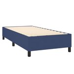 vidaXL Sommier à lattes de lit avec matelas Bleu 90x200 cm Tissu
