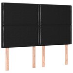 vidaXL Sommier à lattes de lit avec matelas Noir 140x190 cm Tissu