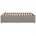 vidaXL Cadre de lit sans matelas taupe 140x190 cm tissu