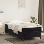 vidaXL Cadre de lit sans matelas noir 100x200 cm velours