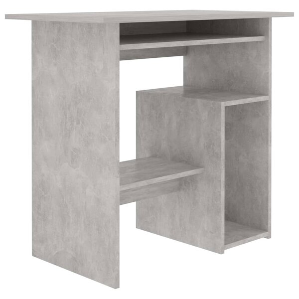 vidaXL Bureau Gris béton 80x45x74 cm Bois d’ingénierie
