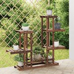 vidaXL Support à fleurs 95x25x96 cm bois massif de sapin