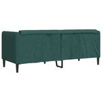 vidaXL Canapé 2 places vert foncé tissu