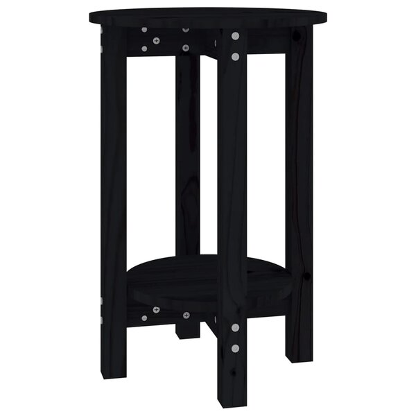 vidaXL Table basse Noir Ø 40x60 cm Bois massif de pin