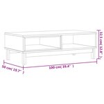 vidaXL Table basse FLAM 100x50x32 5 cm bois de pin massif