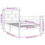 vidaXL Cadre de lit sans matelas 90x190 cm bois massif