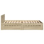 vidaXL Cadre de lit tête de lit chêne sonoma 90x190 cm bois ingénierie