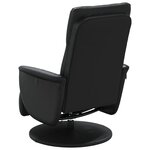vidaXL Fauteuil inclinable de massage repose-pieds noir similicuir