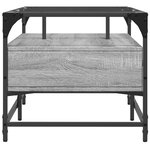 vidaXL Table basse avec dessus en verre sonoma gris 98 5x50x45cm acier